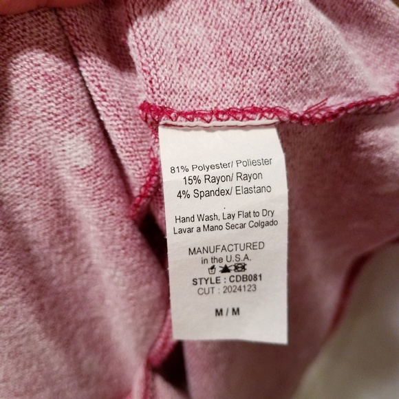 Chris & Carol Burgundy Polka Dot Dress Size M - Picture 5 of 7